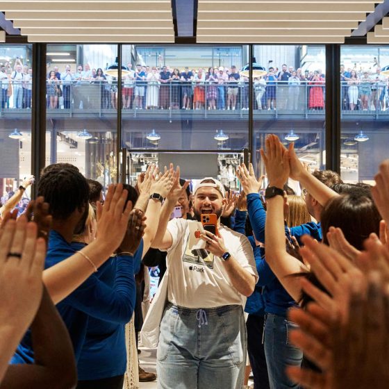 Apple Battersea, Apple’s newest store in London, welcomes customers at the historic Battersea Power Station.