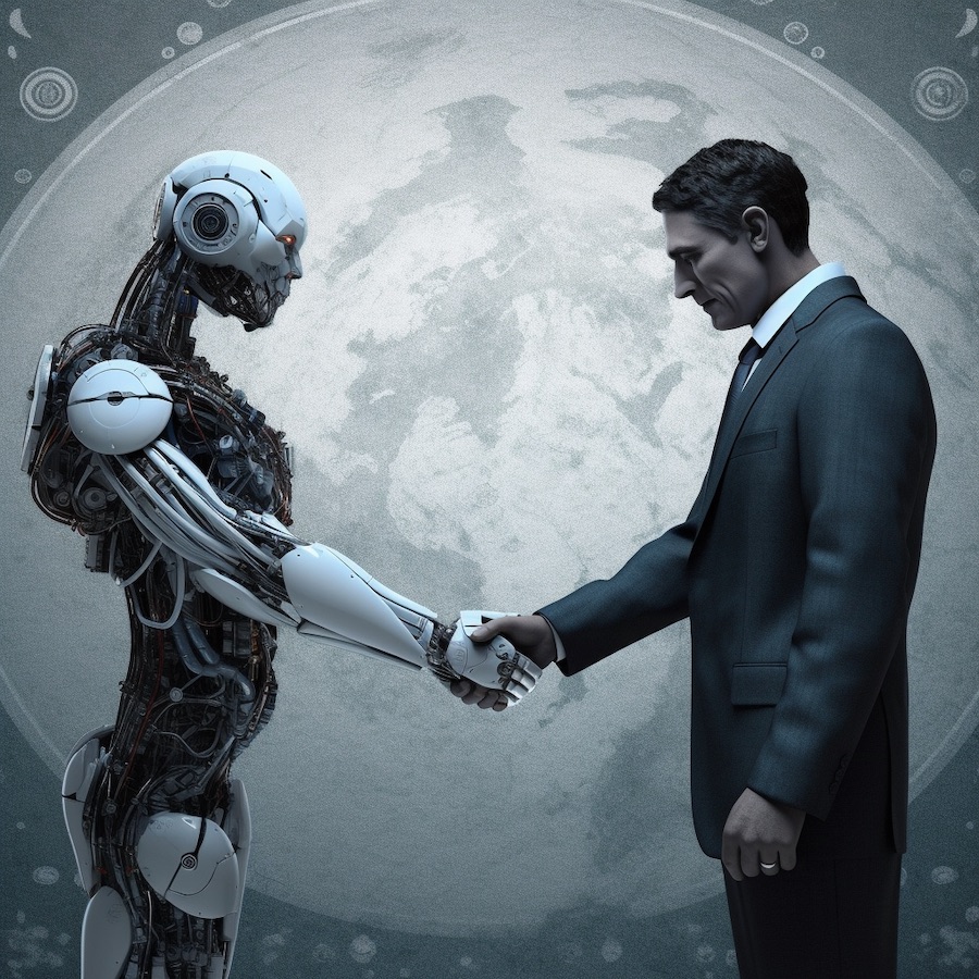 AI | Human | Peace | Handshake