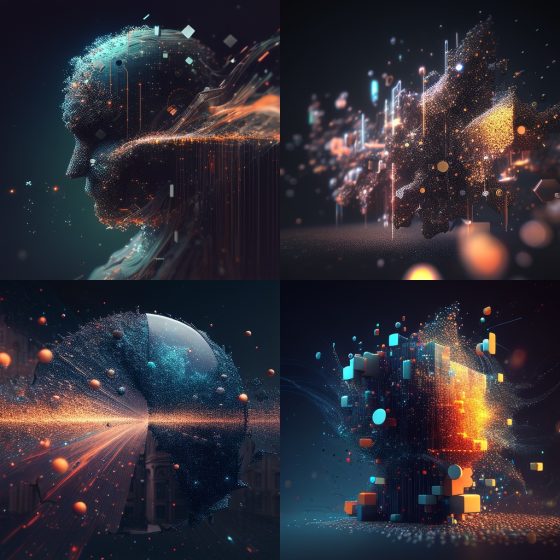 Software powered by data | Non-realistic view particle